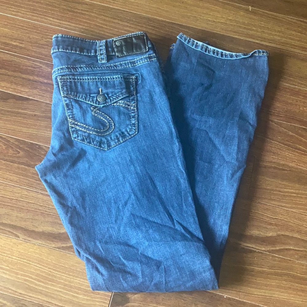 Silver Aiko mis rise slim bootcut. 32/33.